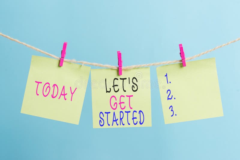 Schreiben einer Notiz, in der Let's Get Started angezeigt wird Business-Foto-Präsentation zu Beginn oder mit der Arbeit an etwas, stockfotografie Schreiben einer Notiz, in der Let's Get Started angezeigt wird Business-Foto-Präsentation zu Beginn oder mit der Arbeit an etwas, stockfotografie