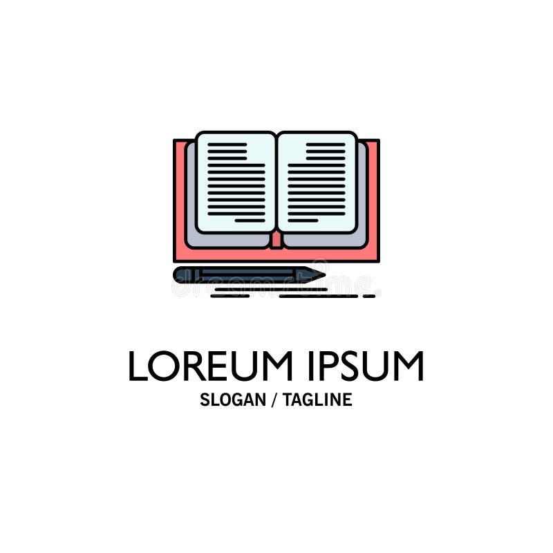 Schreiben, Roman, Buch, Geschichten-Geschäft Logo Template flache Farbe lizenzfreie abbildung Schreiben, Roman, Buch, Geschichten-Geschäft Logo Template flache Farbe lizenzfreie abbildung