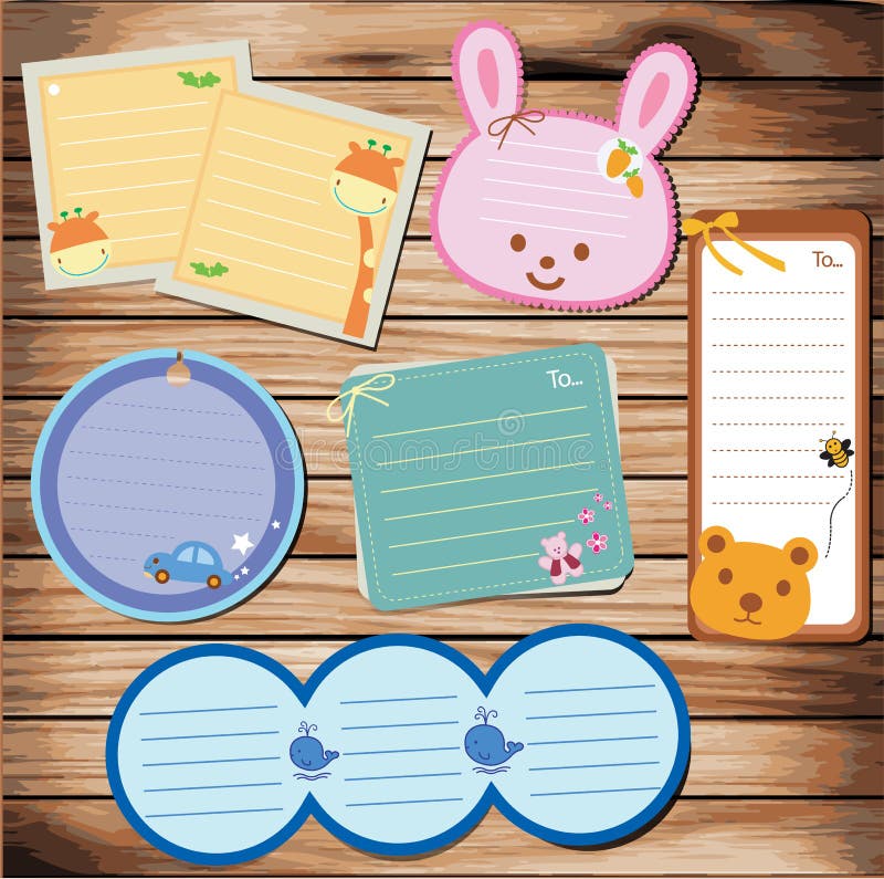 Schrijfpapier op houten achtergrond. illustrat stock illustratie Schrijfpapier op houten achtergrond. illustrat stock illustratie