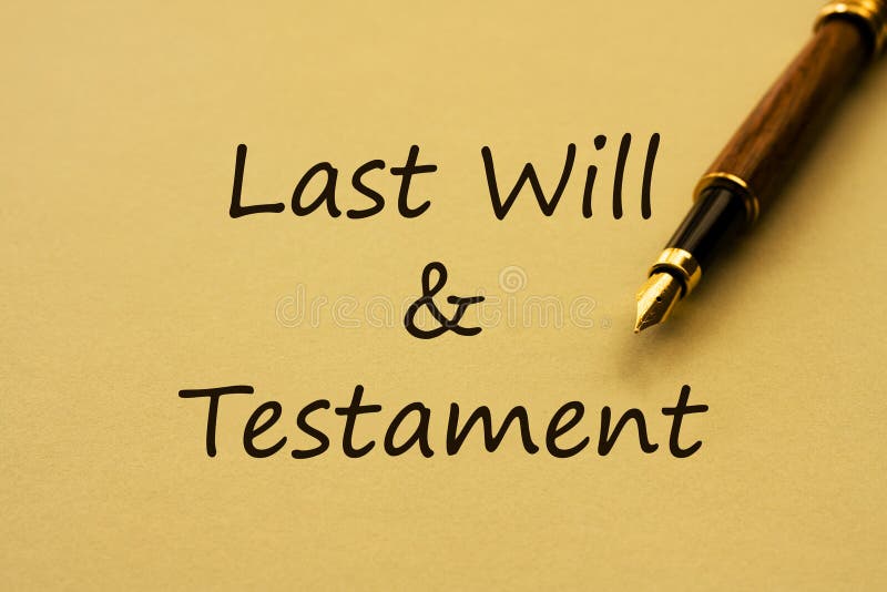 Schrijvend zal u het laatst en testament royalty-vrije stock fotografie Schrijvend zal u het laatst en testament royalty-vrije stock fotografie