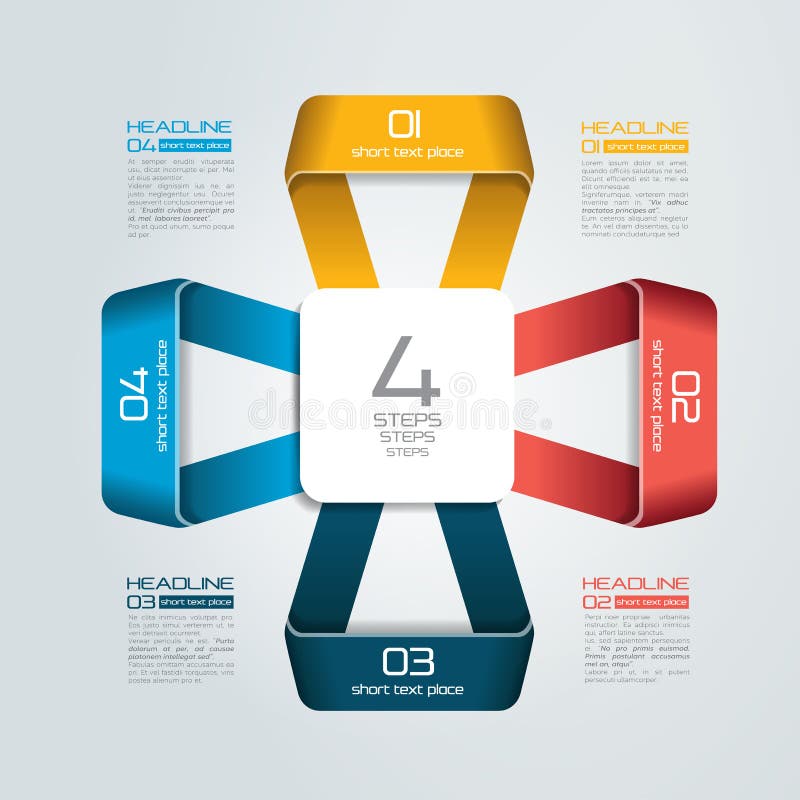 4 Schritte schlossen infographic an lizenzfreie abbildung 4 Schritte schlossen infographic an lizenzfreie abbildung
