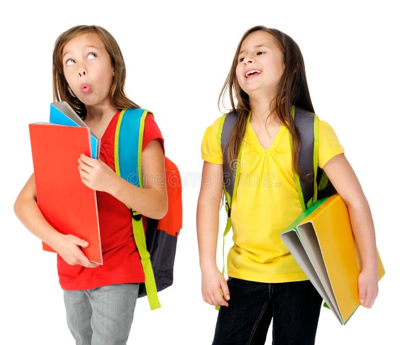 Schulkinder stockbild. Bild von froh, beiläufig, hell - 27945105