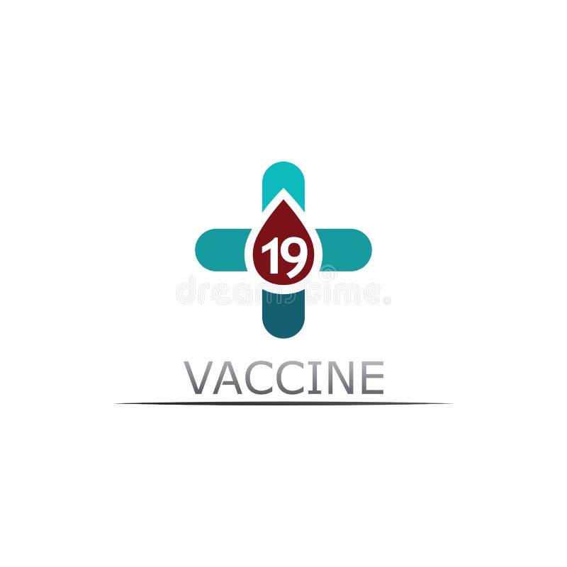 Schutzimpfungsvirus des Vektors des Impfstofflogos Impfentwurf und Abbildung des medizinischen antimikrobieller für das Gesundheit vektor abbildung