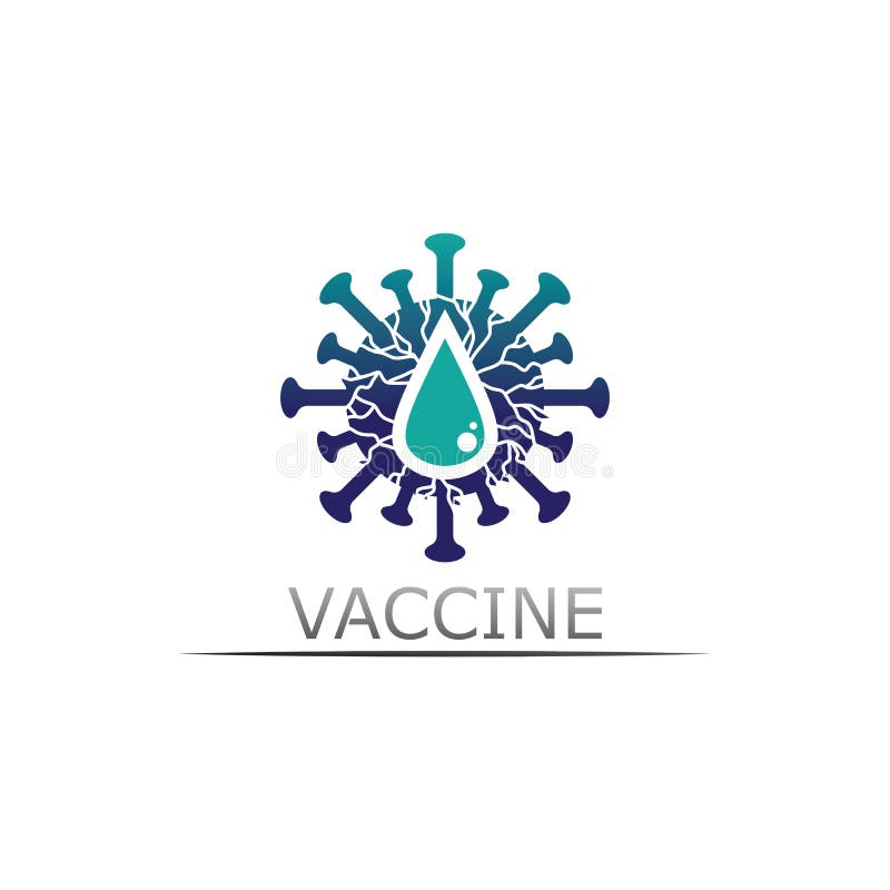 Schutzimpfungsvirus des Vektors des Impfstofflogos Impfentwurf und Abbildung des medizinischen antimikrobieller für das Gesundheit vektor abbildung