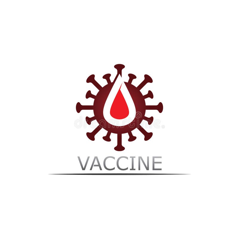 Schutzimpfungsvirus des Vektors des Impfstofflogos Impfentwurf und Abbildung des medizinischen antimikrobieller für das Gesundheit vektor abbildung