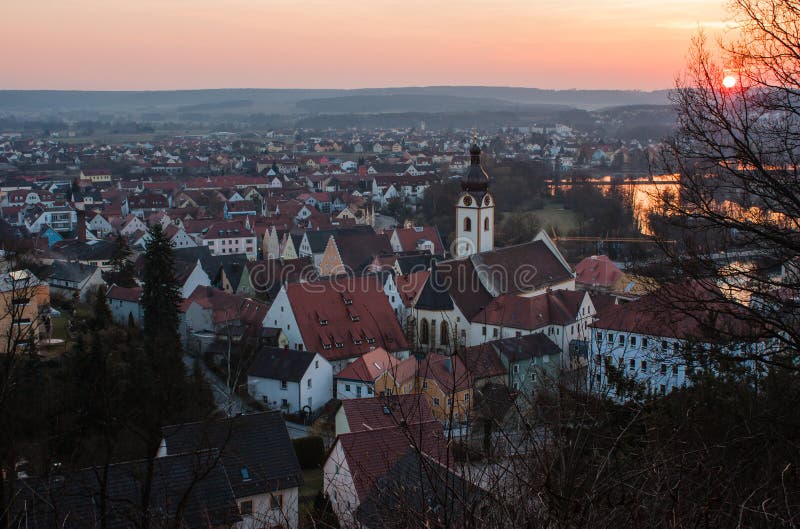 Schwandorf at sundown stock photo Schwandorf at sundown stock photo