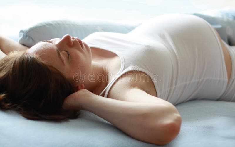 Schwangere Frau stockbild
