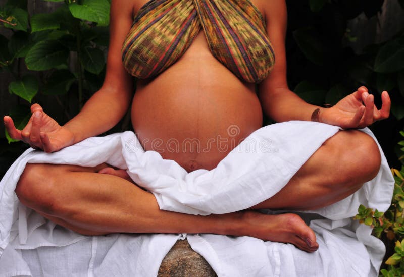 Schwangerer Meditator stockfoto Schwangerer Meditator stockfoto