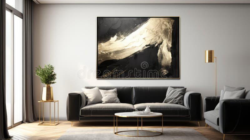 Schwarz-Gold-Bilder schimmern stock abbildung