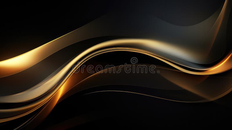 Schwarz-goldfarbener Hintergrund stock abbildung