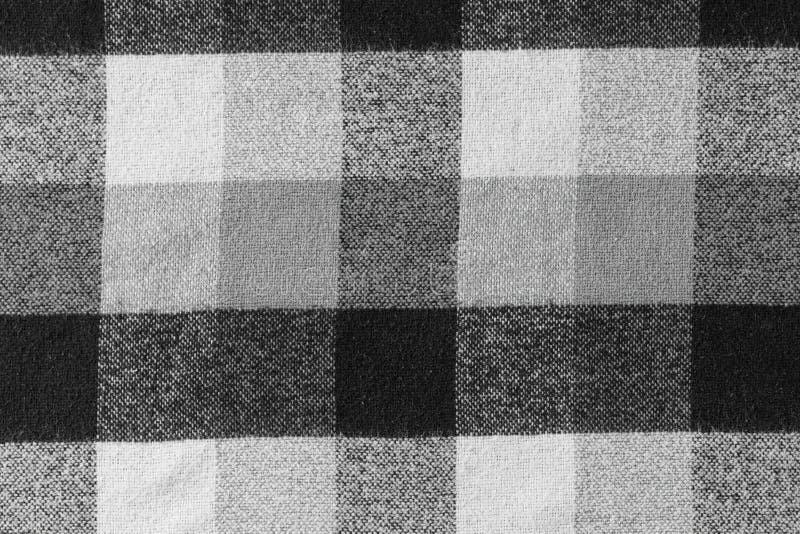 Schwarz-Weiß-karierte Stoffstruktur für Hintergrund Tartan-Textur