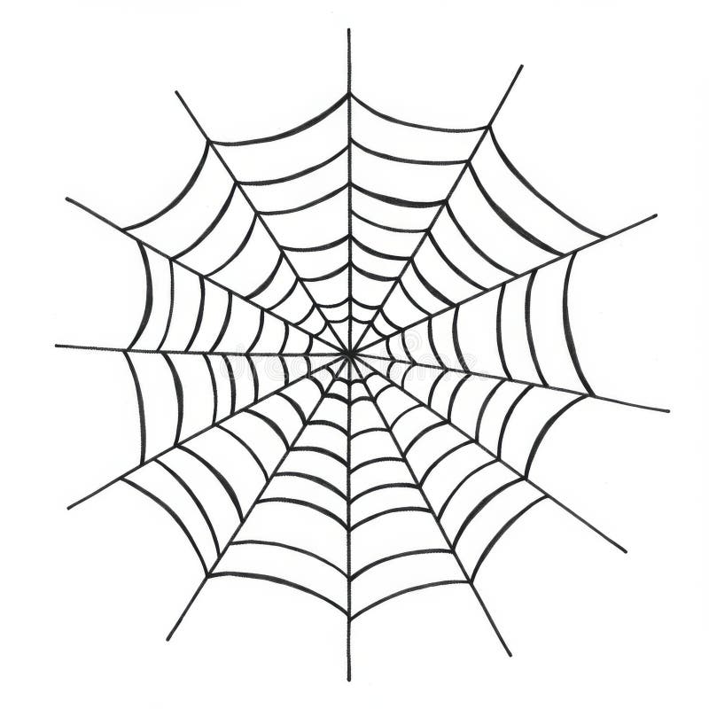 Schwarz-Weiß-Spiderweb-Illustration stock abbildung