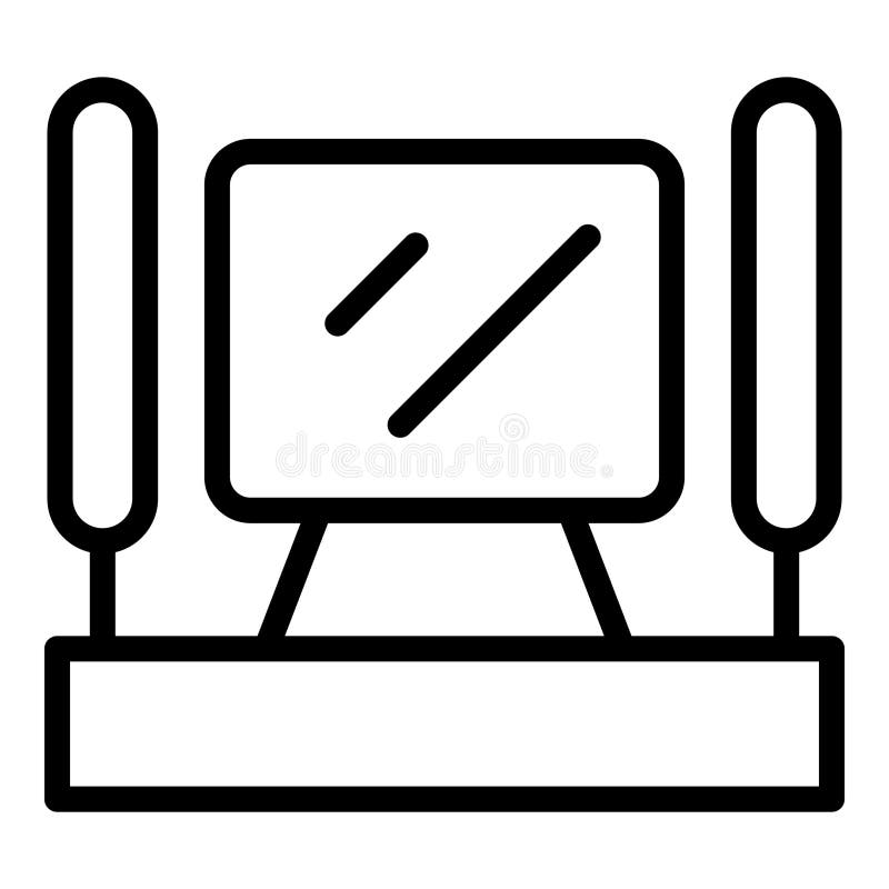 Schwarz-Weiß-Symbol eines Desktop-Computers mit einfachem Design stock abbildung
