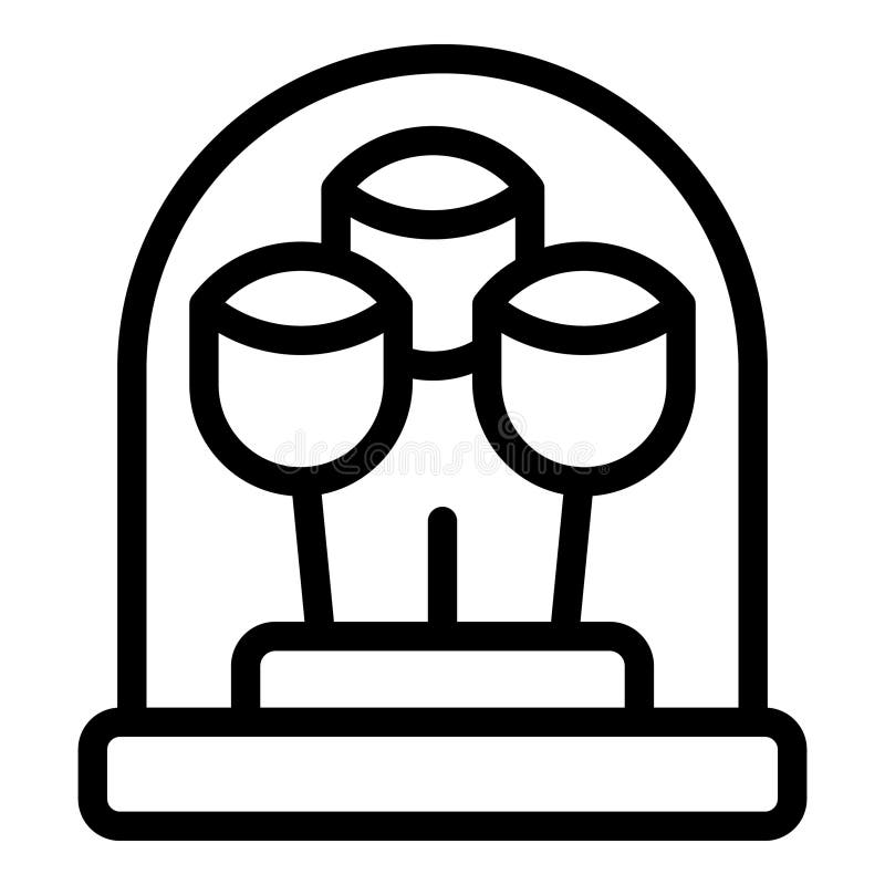 Schwarz-Weiß-Symbol für Ferngläser auf einem Beobachtungsdeck lizenzfreie abbildung