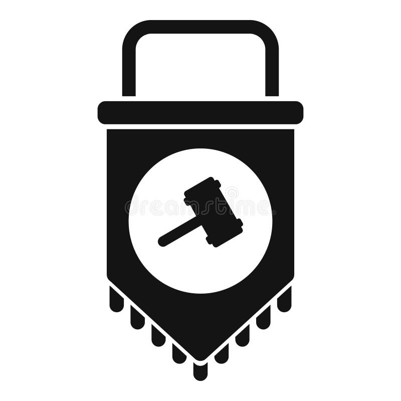 Schwarz-Weiß-Symbol symbolisiert Rechtssicherheit mit einem Schild lizenzfreie abbildung
