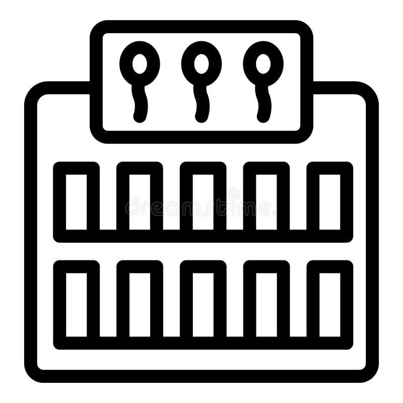 Schwarz-Weiß-Vektor-Symbol eines Kalenders mit Datumsplatzhaltern stock abbildung
