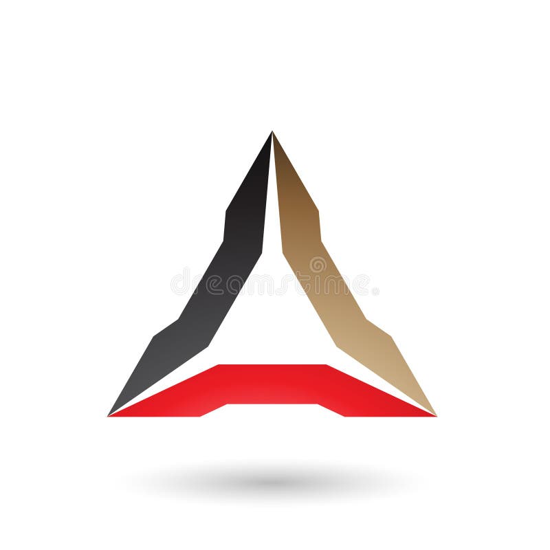 Schwarze Beige und rote ährentragende Dreieck-Vektor-Illustration lizenzfreie abbildung Schwarze Beige und rote ährentragende Dreieck-Vektor-Illustration lizenzfreie abbildung
