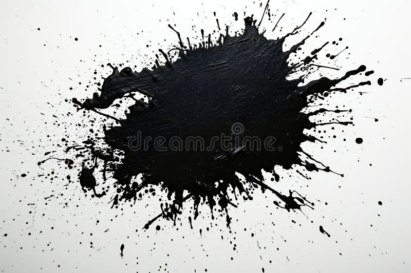 Schwarze Farbe spritzt auf weißem Hintergrund abstrakter Grunge Hintergrund vektor abbildung