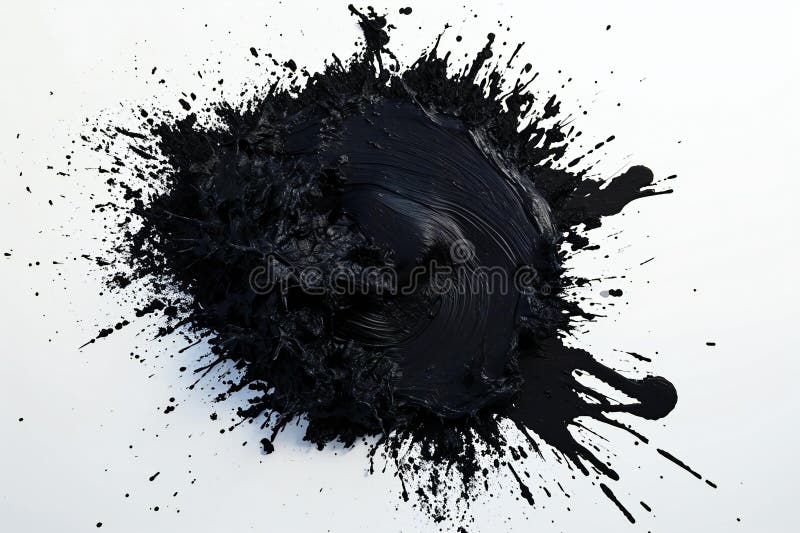 Schwarze Farbspritzen isoliert auf weißem Hintergrund abstrakte schwarze Farbspritzen vektor abbildung