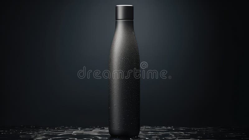 Schwarze Flasche stock abbildung