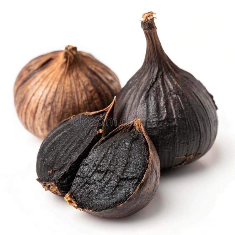 Schwarze Knoblauch Bullen isoliert auf weißem Hintergrund vektor abbildung