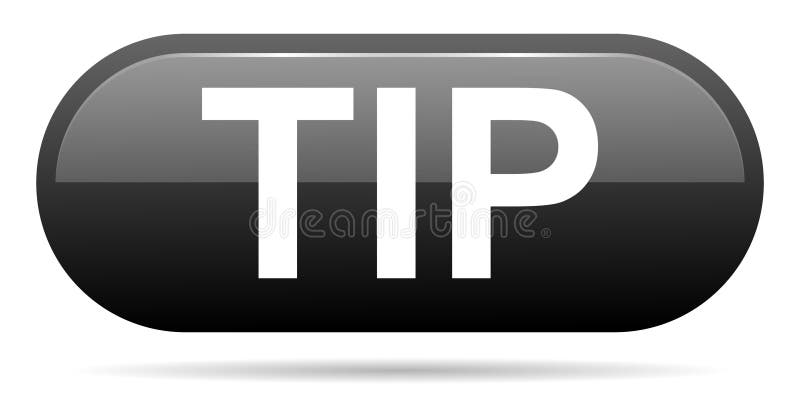 Schwarze Knopfhilfe des Tipps und Vorschlagskonzept stock abbildung Schwarze Knopfhilfe des Tipps und Vorschlagskonzept stock abbildung