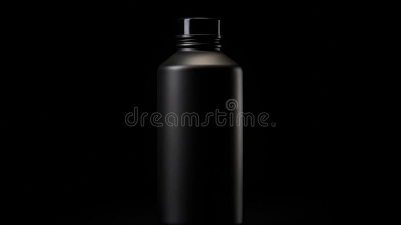 Schwarze leere Flasche stock abbildung