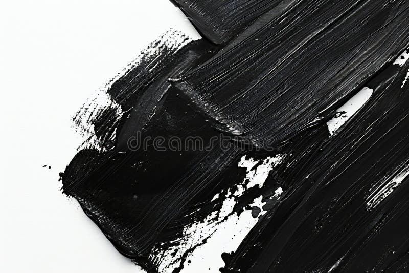 Schwarze Pinselstriche isoliert auf weißem Hintergrund Top Ansicht flache Lage vektor abbildung