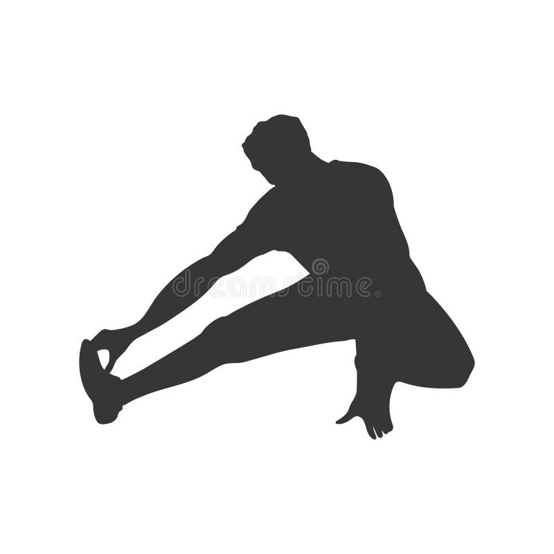 Schwarze Silhouette des Stretching Man Gymnastik Fitness im Freien Junge aktive Junge Abisoliertes Ausarbeitungsbild vektor abbildung Schwarze Silhouette des Stretching Man Gymnastik Fitness im Freien Junge aktive Junge Abisoliertes Ausarbeitungsbild vektor abbildung