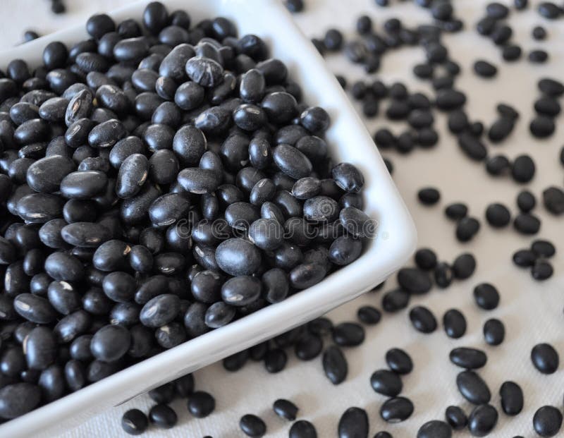 Schwarze Sojabohnenölbohnen stockbilder Schwarze Sojabohnenölbohnen stockbilder