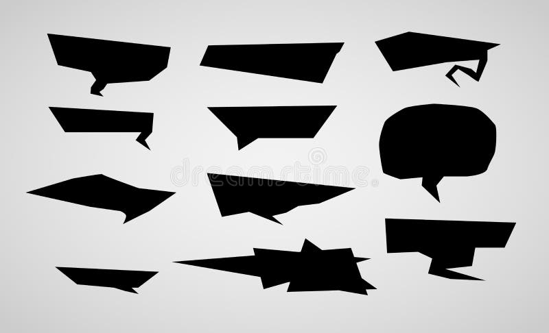 Schwarze Sprache-Blasen vektor abbildung