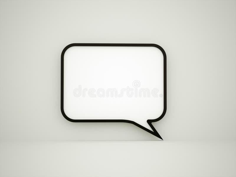 Schwarze Spracheblase stock abbildung