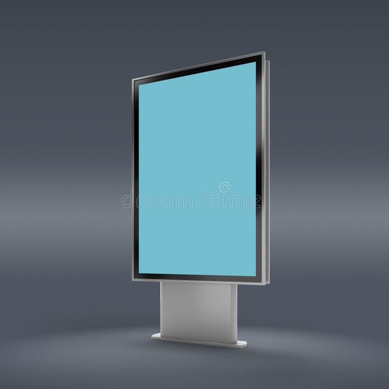 Schwarze Vertikale gedrehter Monitormodell-Grauhintergrund lizenzfreie abbildung Schwarze Vertikale gedrehter Monitormodell-Grauhintergrund lizenzfreie abbildung