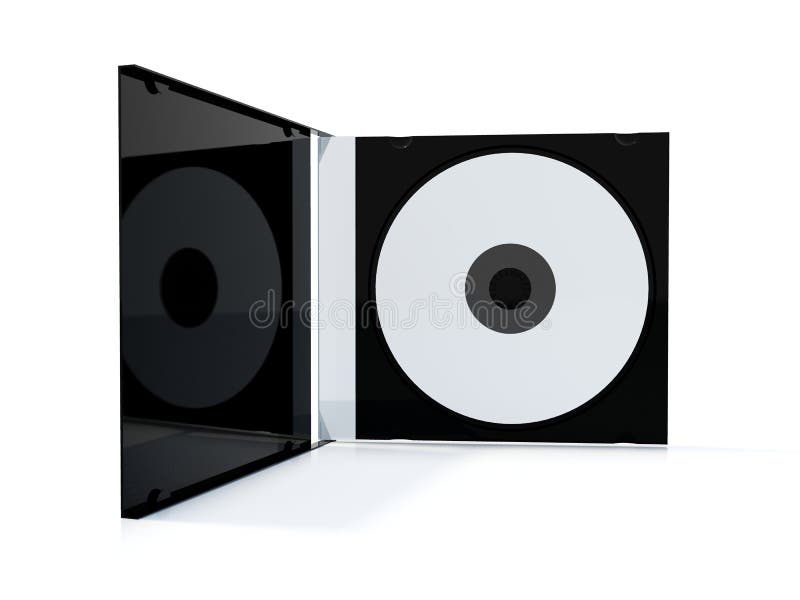 Schwarzer cd Kasten stock abbildung Schwarzer cd Kasten stock abbildung