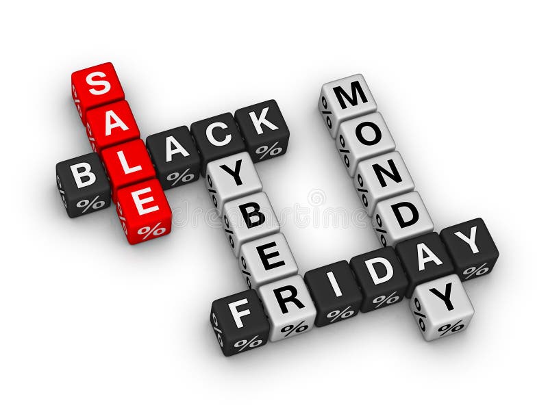 Black Friday und Cyber Monday stock abbildung