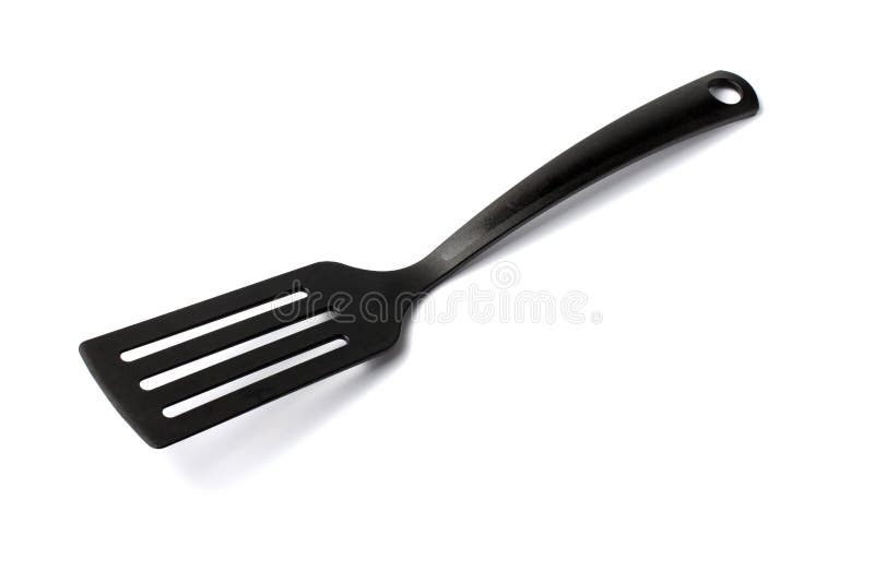 Plastikspachtel Fur Eine Bratpfanne Lokalisiert Auf Weiss Stockfoto Bild Von Haupt Instrument 146692312