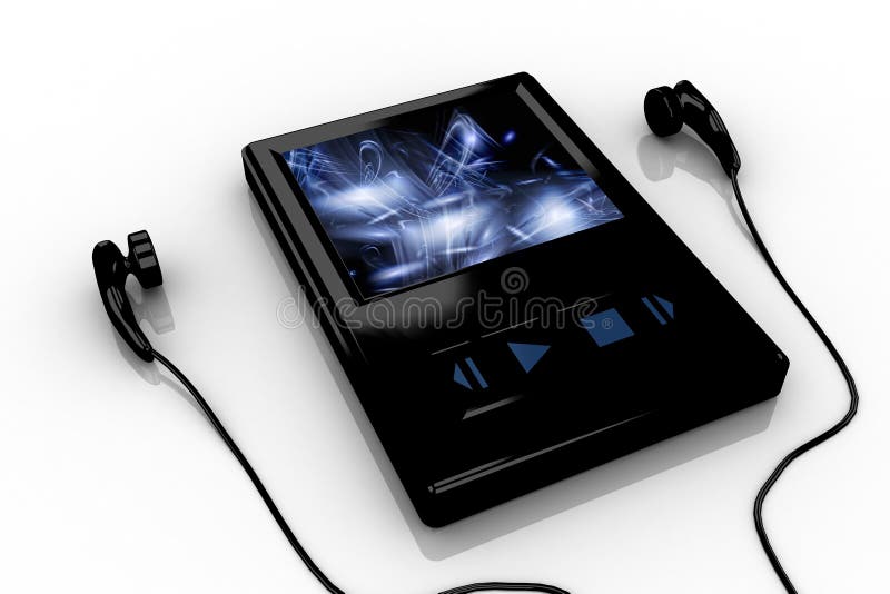 Schwarzer Musikplayer 4 lizenzfreie abbildung