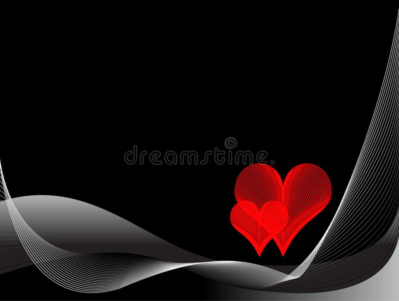 Schwarzer Und Roter Liebeshintergrund Vektor Abbildung Illustration Von Dargestellt Romanze 7200527