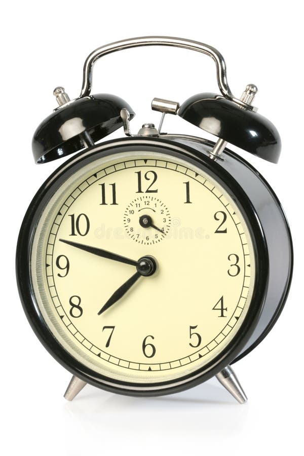 Schwarzer Wecker lizenzfreies stockbild Schwarzer Wecker lizenzfreies stockbild