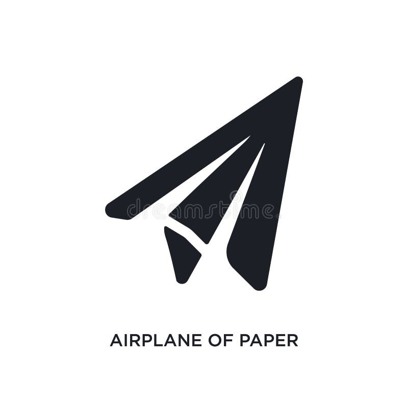 schwarzes Flugzeug der Papierblatt lokalisierten Vektorikone einfache Elementillustration von den Transport-aytankonzept-Vektorik vektor abbildung schwarzes Flugzeug der Papierblatt lokalisierten Vektorikone einfache Elementillustration von den Transport-aytankonzept-Vektorik vektor abbildung