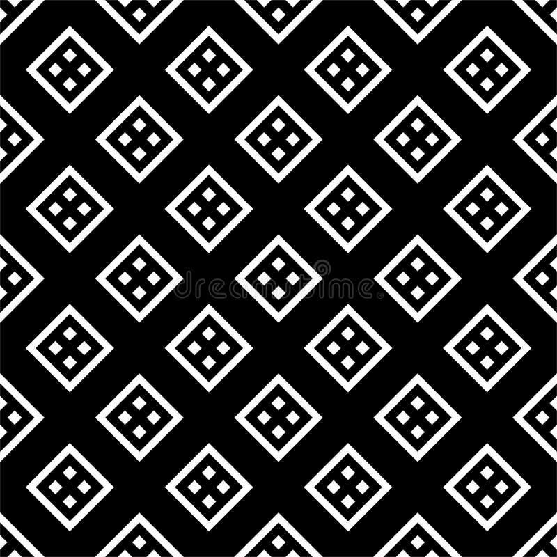 Schwarzes GEOMETRISCHES nahtloses Muster im weißen Hintergrund stock abbildung Schwarzes GEOMETRISCHES nahtloses Muster im weißen Hintergrund stock abbildung