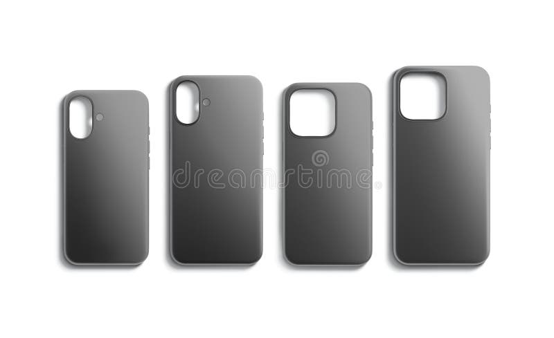 Schwarzes Handy - Mattcase-Mockup oben anzeigen lizenzfreie abbildung