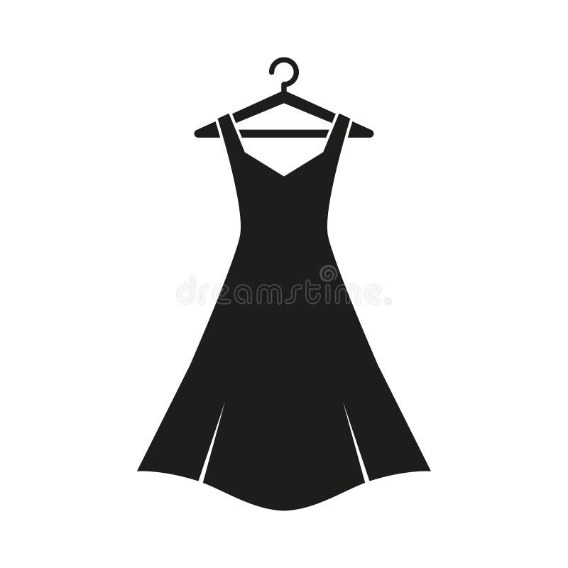 Schwarzes Kleid auf Aufhänger vektor abbildung