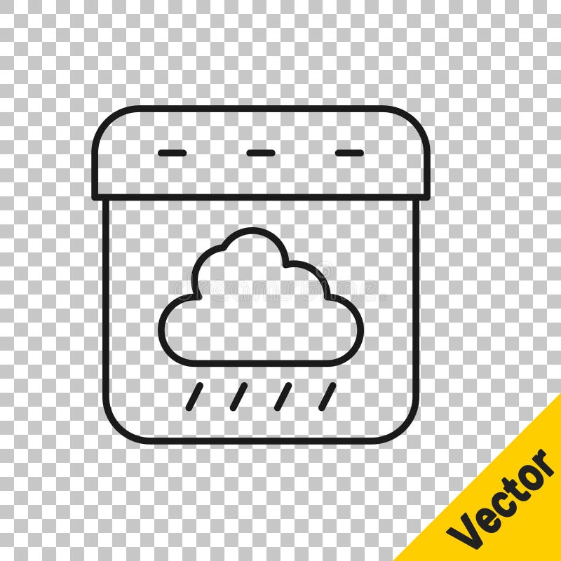 Schwarzes Linien Herbstsymbol isoliert auf transparentem Hintergrund. Erinnerungssymbol. vektor abbildung