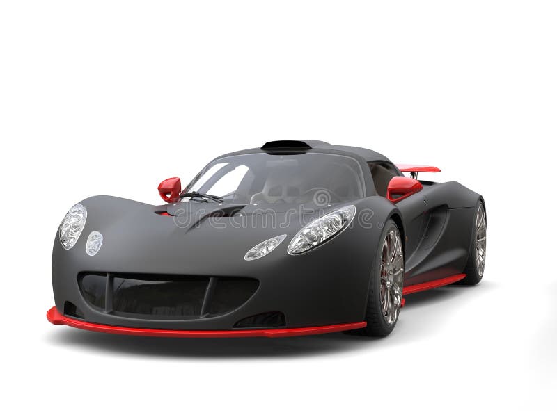 Schwarzes Mattc$überraschen sportscar lizenzfreie abbildung