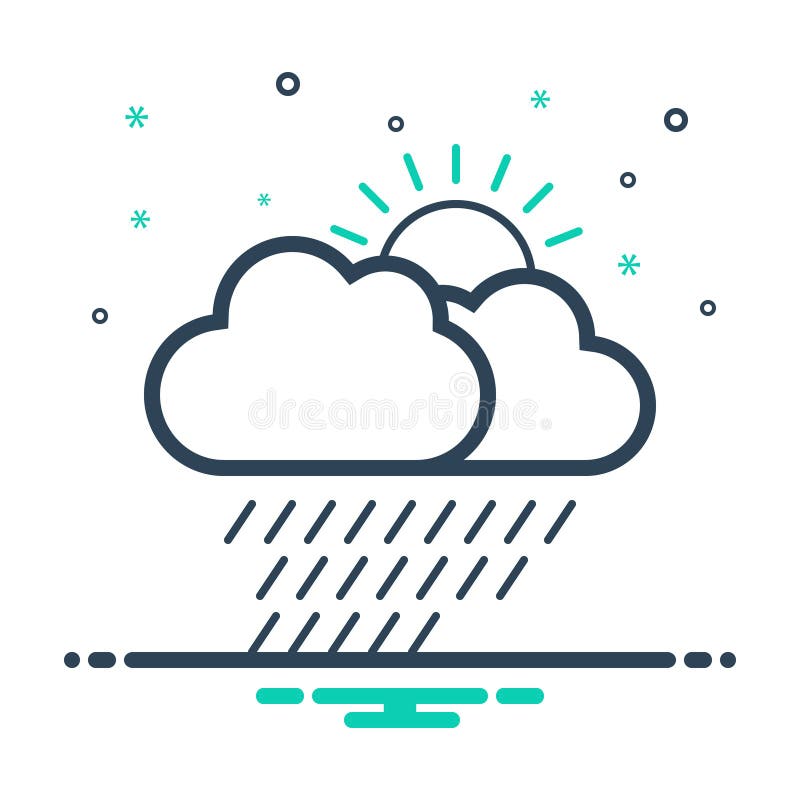 Regen Prognostizierte Anzeigt Online Handy Und Klima Stock Abbildung Illustration Von Telefon Prognose 77643258