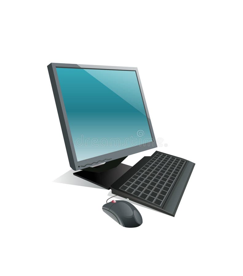 Schwarzes Personal-Computer stock abbildung Schwarzes Personal-Computer stock abbildung