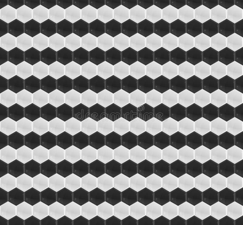 Schwarzweiss-Muster-Hexagon-Mosaik stock abbildung Schwarzweiss-Muster-Hexagon-Mosaik stock abbildung