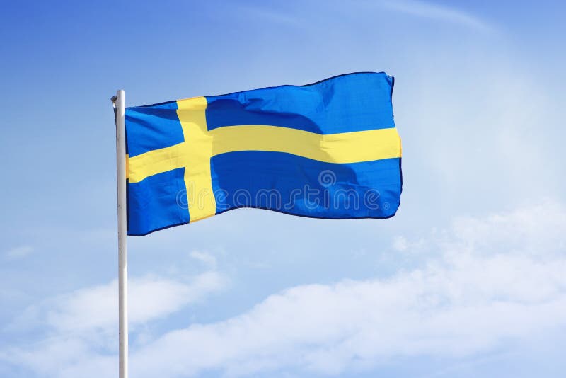 Schwedische Markierungsfahne stockfotos Schwedische Markierungsfahne stockfotos