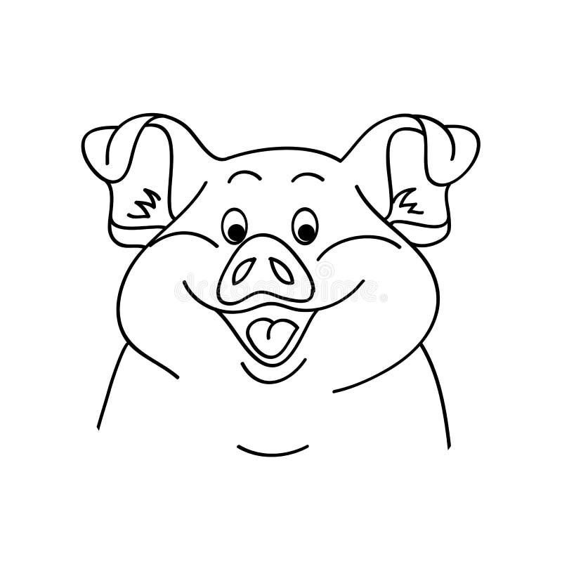 Schwein auf einem weißen Hintergrund Vektor-Illustration des Schweins stock abbildung Schwein auf einem weißen Hintergrund Vektor-Illustration des Schweins stock abbildung